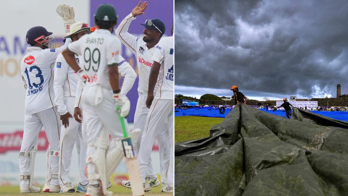 আবারও বৃষ্টির হানা, ড্রয়ের পথে গল টেস্ট